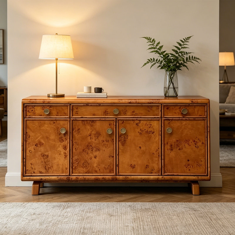 Armoire d'entrée Mid-Century, 31.5" H x 63" W x 15.7" D