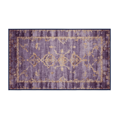 Tapis mauve soyeux et moelleux