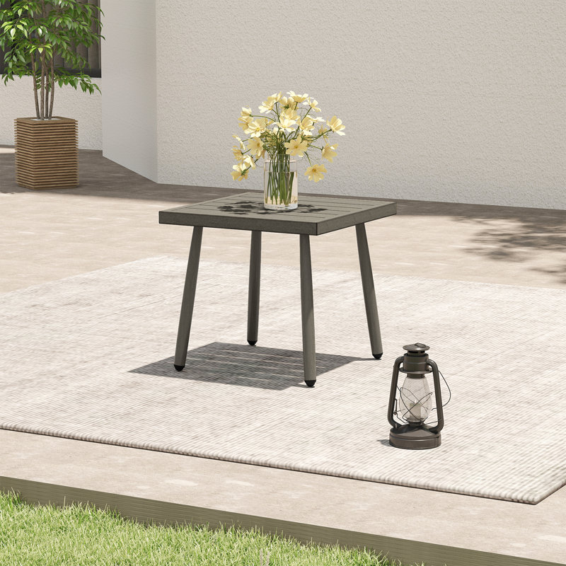 Mariene Rectangular Outdoor Side Table , 18 " W 20 " D, Brown