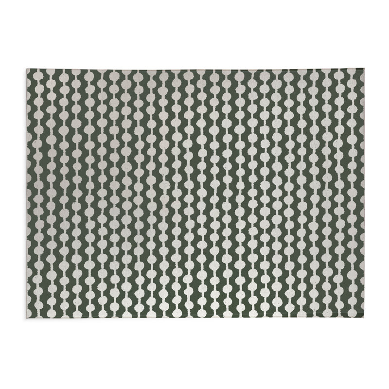 Dot Tied Lightweight Non-Slip Kitchen Mat, Rectangle 4' x 6', Chimichurri