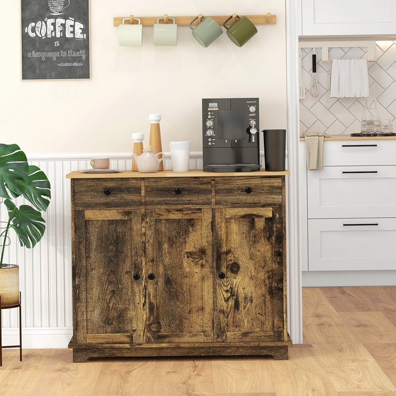 Accent Cabinet With Drawer, Rustic Brown