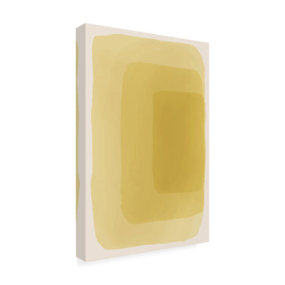 Jay Stanley  Yellow Watercolor Shapes 4 Canvas Art