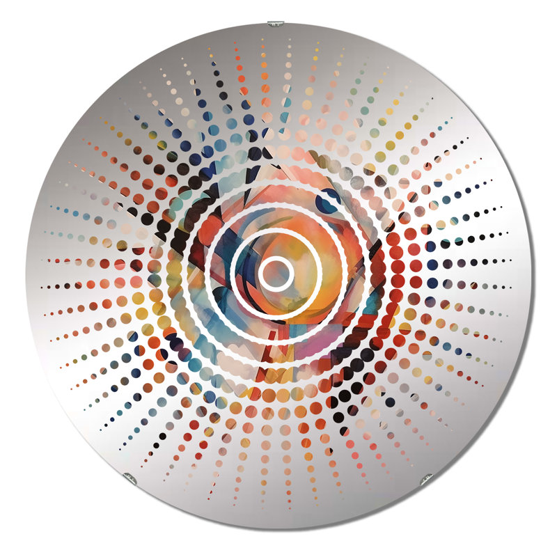 Erlenda - Miroir mural Sun Circles, 23,6 po x 23,6 po