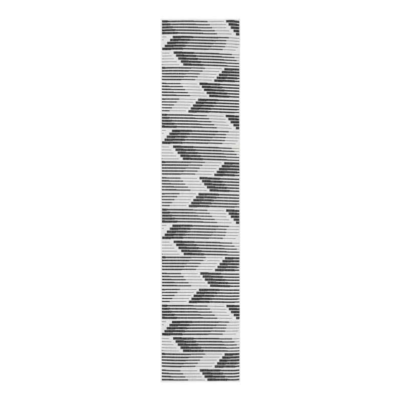 Geometric Indoor / Outdoor Rug, Runner 2'7" x 12'
