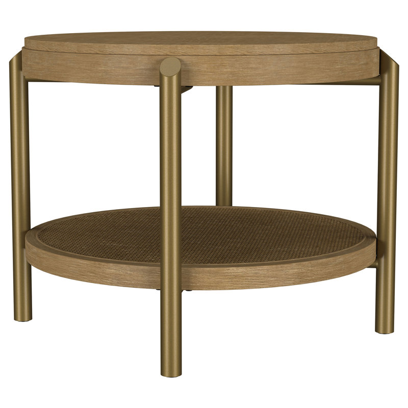 Table de bout ronde avec plateau de rangement Benson