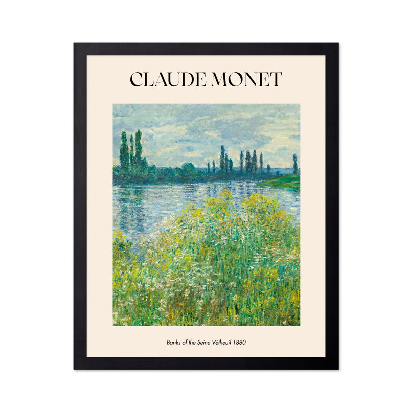 Claude Monet - Bords de seine, Vetheuil, H 18 po x l 24 po, Affiche, Sans cadre