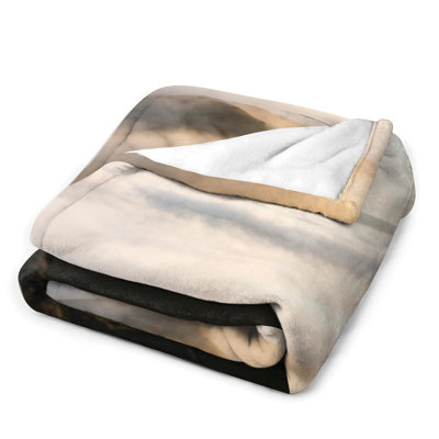 Jeté en flanelle Misty Peaks Sunrise Luxury