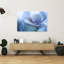 Blue Petal Droplet Delicate Peaceful Serene Flower Nature Wall Art Print by Ellen van Deelen - 1 Piece Wrapped Canvas Wall Art-765256914