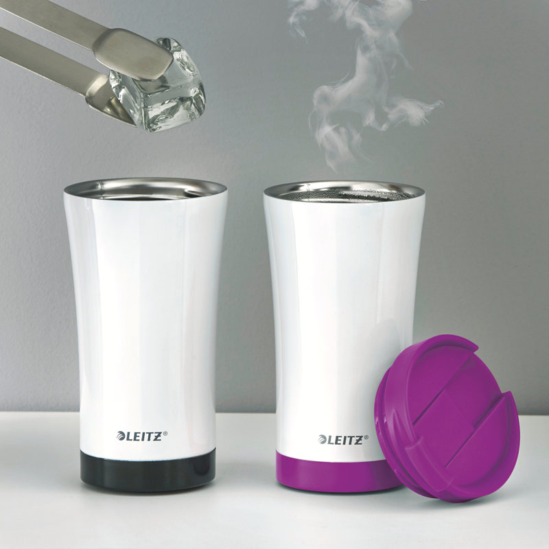 Leitz 380ml Stainless Steel Travel Mug, Purple