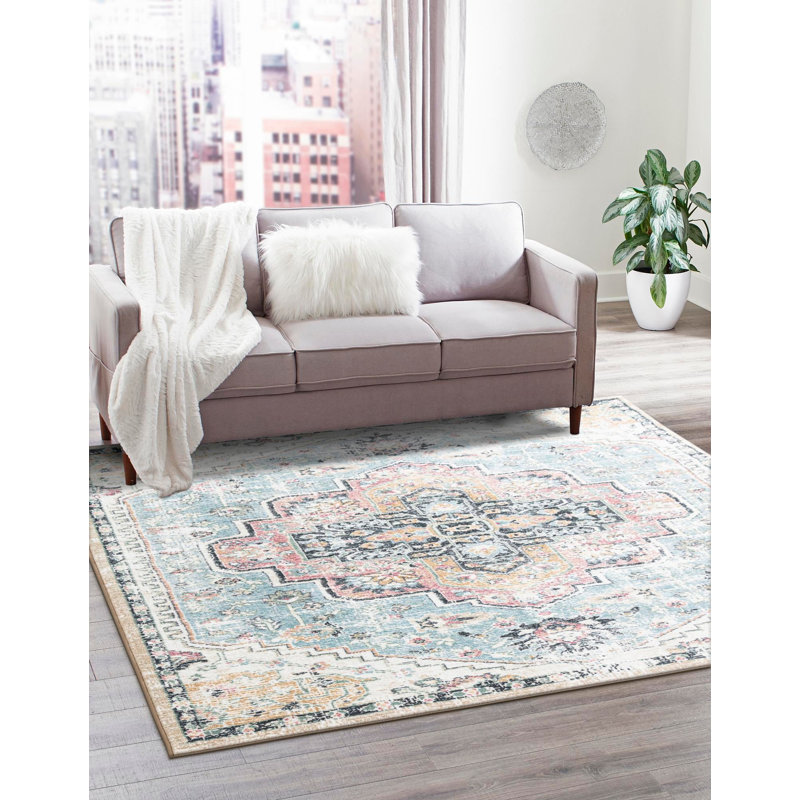 Minar Tendria Rug, Square 5'3"