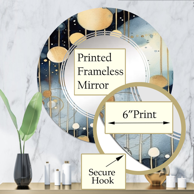 Miroir mural Wesle, 32 po x 32 po