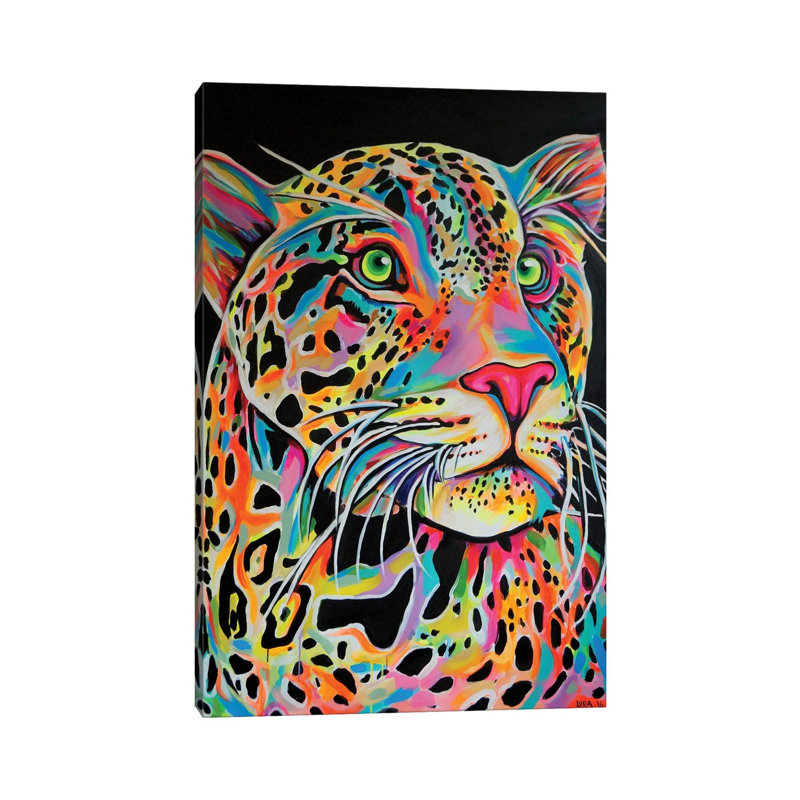 Leopard by Natmir Lura - Print on Canvas, Wrapped Canvas, 20.32 cm H x 30.48 cm W