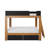 Mid-Century Modern Full Over Full Bunk Bed with Storage Drawers-439352855