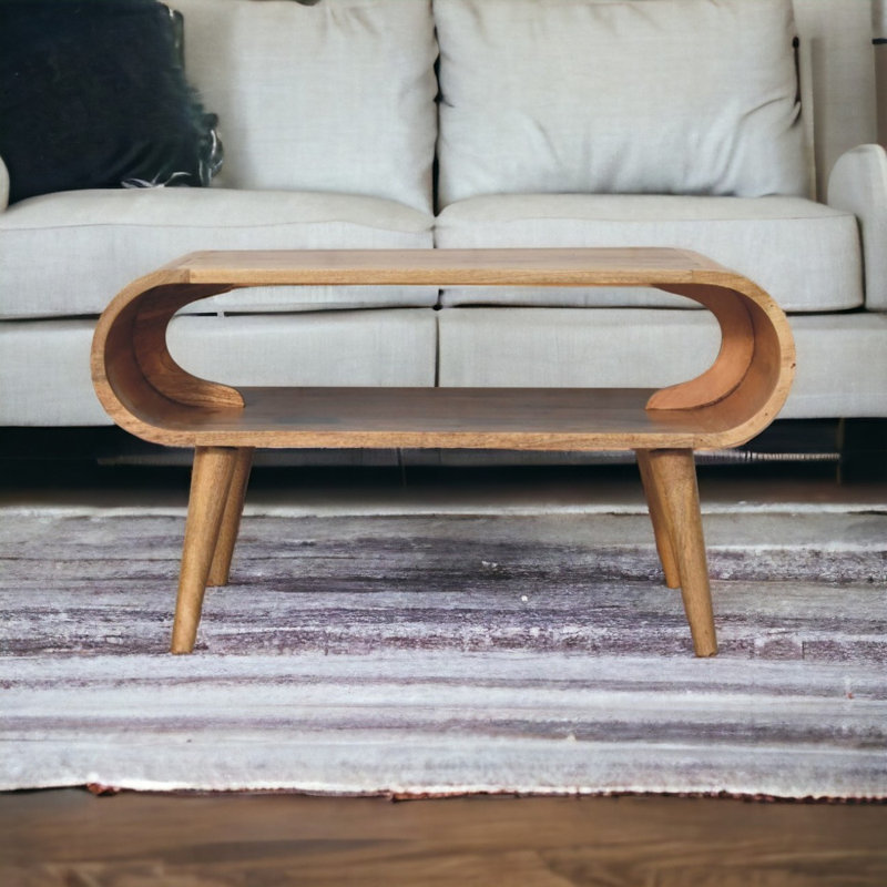 Table basse Artaya Furniture, Noyer, H 15,7 po x L 35,4 po x l 13,78 po