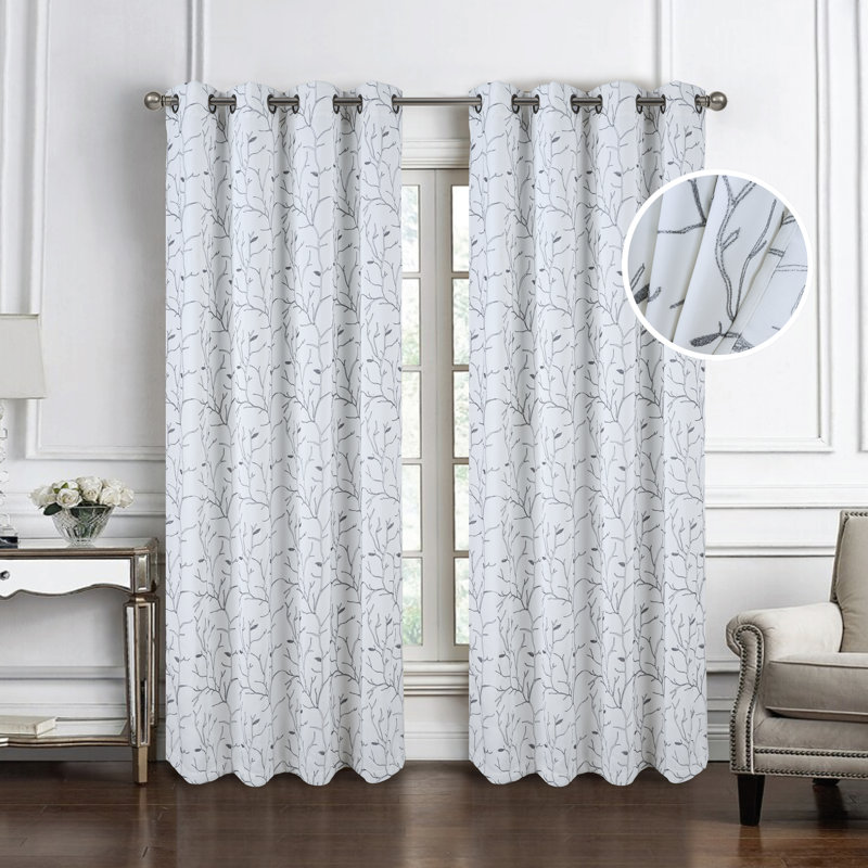 Rideau d'intimité Kinnard, Blanc, L 54 po x L 90 po