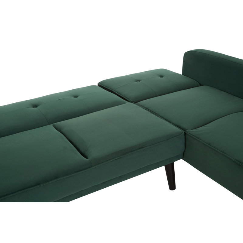 Fisk 5 Seater Sofa Bed, Black, Green