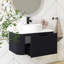 Meuble-lavabo mural 30 po avec lavabo rond en céramique sans robinet-304845906