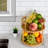 Wooden Rotating Spice Rack - 2 Tier Lazy Susan - 360 Degree Spinning Revolving Turntable Organizer Rack For Kitchen Countertop, Pantry