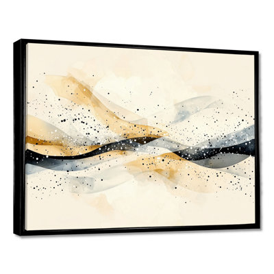 «Whiteout Beige and Grey Balance I», art mural abstrait minimaliste