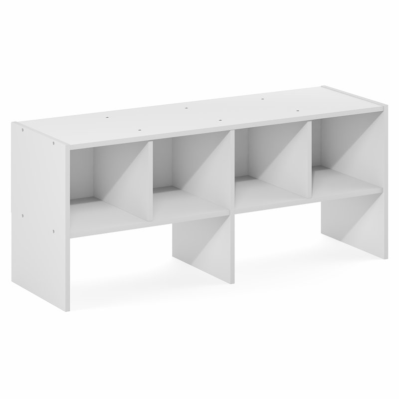 Rangement et organisation de garde-robe, tablette supérieure multifonctionnelle à 6 cubes, empilable, 11,7 x 36 x 15,4 cm, pour chambre, placard, buanderie, blanc