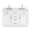 Meuble-lavabo double avec base en bois Gavino-148278212