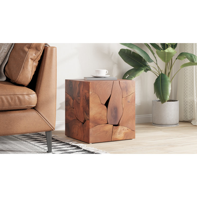 Kanojia Solid Wood Accent Stool