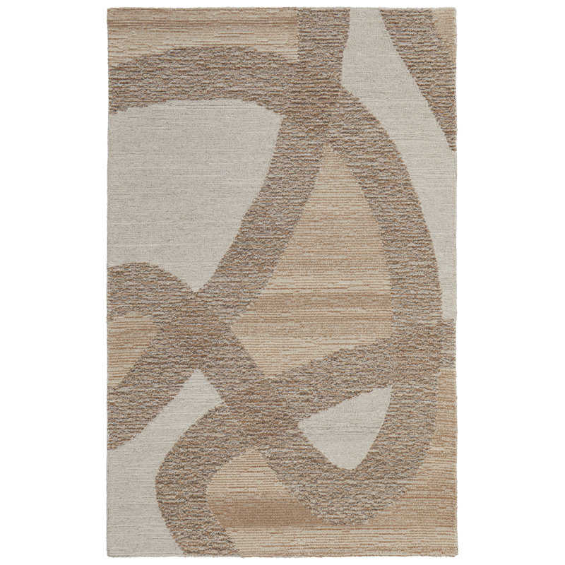 Jennae Performance Hand Tufted Wool Abstract Indoor Rug, Rectangle 9' x 12'