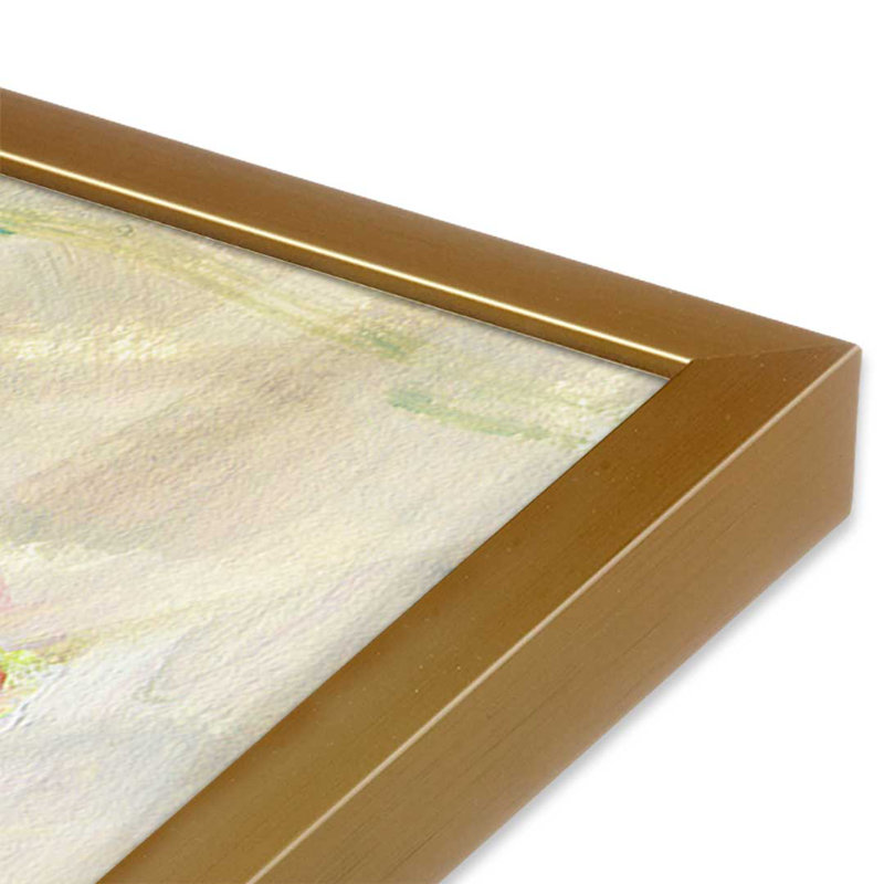 «The Procelain Rose II» par Melissa Wang, reproduction d'art sur toile, H 40 po x l 30 po, Doré