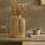 Vase décoratif Izhak Ecomix avec canne, vase de table durable fait à la main