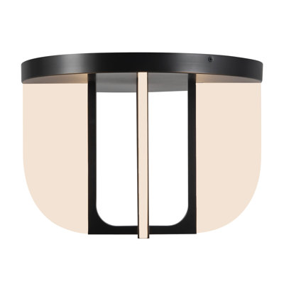 Anders 17-in Urban Bronze dimmable LED Semi-Flush Mount