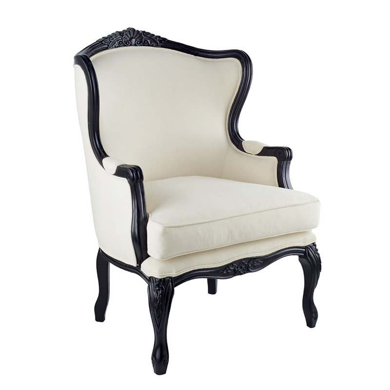 Fauteuil à oreilles rembourré Sabba