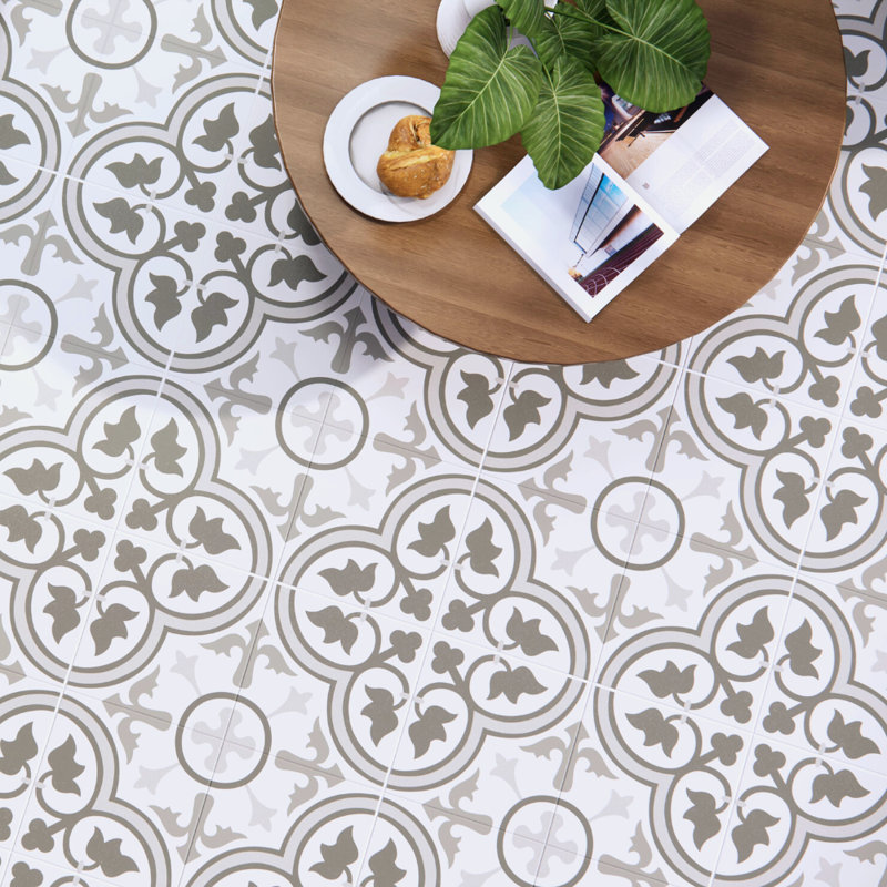 Carreau de porcelaine 18 po x 18 po Dover, gris