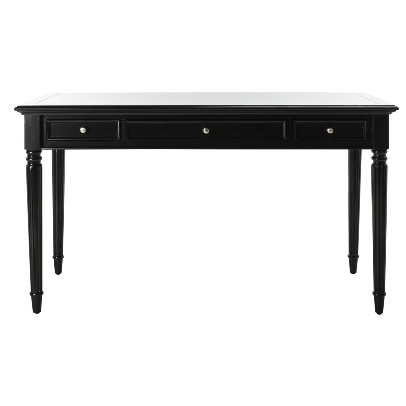 Bureau en bois massif Hathorn, Noir