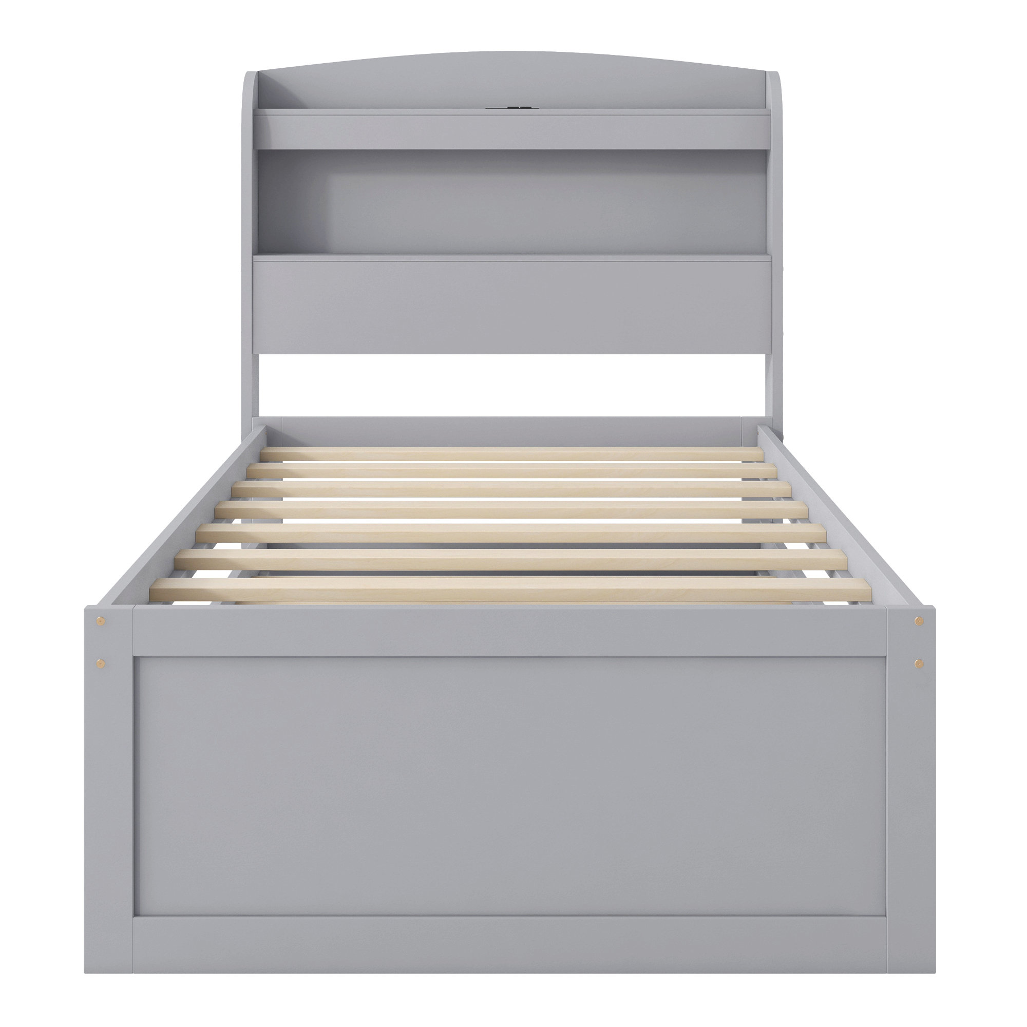 Latitude Run® Twin Xl Size Platform Bed With Storage Led Headboard ...