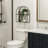 2-Tier Wall Mounted Shelf Arched Frame Shelf with Transparent Tempered Glass-1517286724