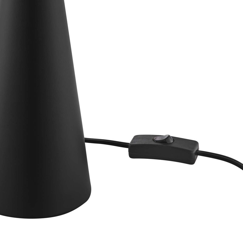 Modway Apex Glass Globe Glass Table Lamp, Black