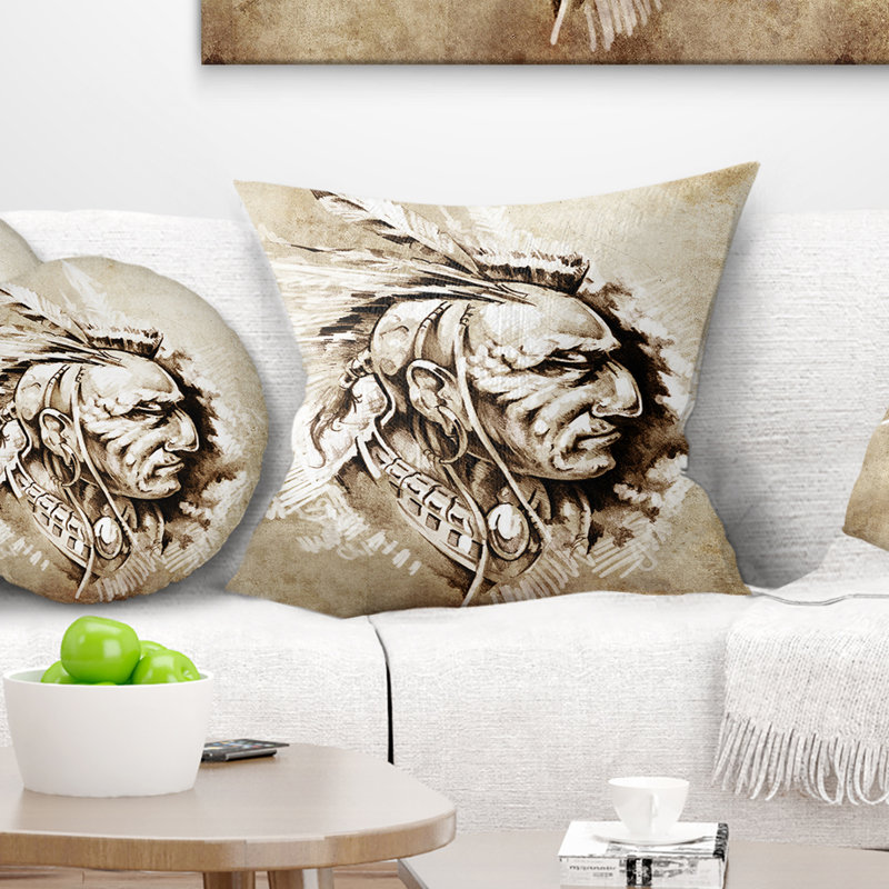 Coussin Portrait, 18 po x 18 po, Carré