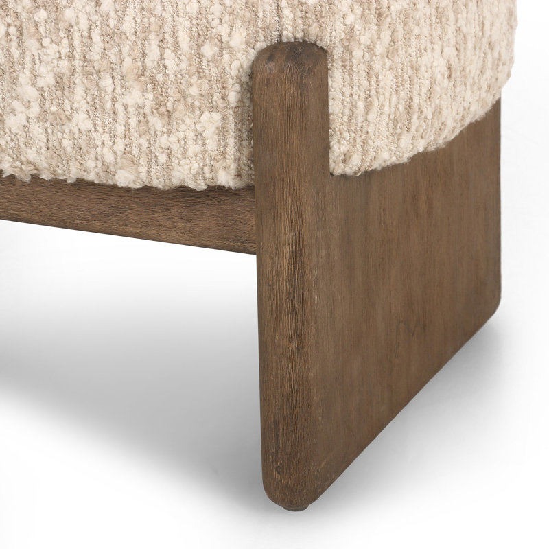 Gusman Luxardo Upholstered Bench, Solema Cream Boucle