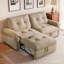 Canapé-lit convertible 2 en 1 multifonctionnel avec poches latérales, lit escamotable moderne en velours de 73 po pour salon de chambre à coucher de bureau-1784905386