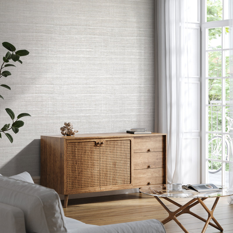 Salt Fondo Wild Grass Effect Wallpaper Roll, Cream
