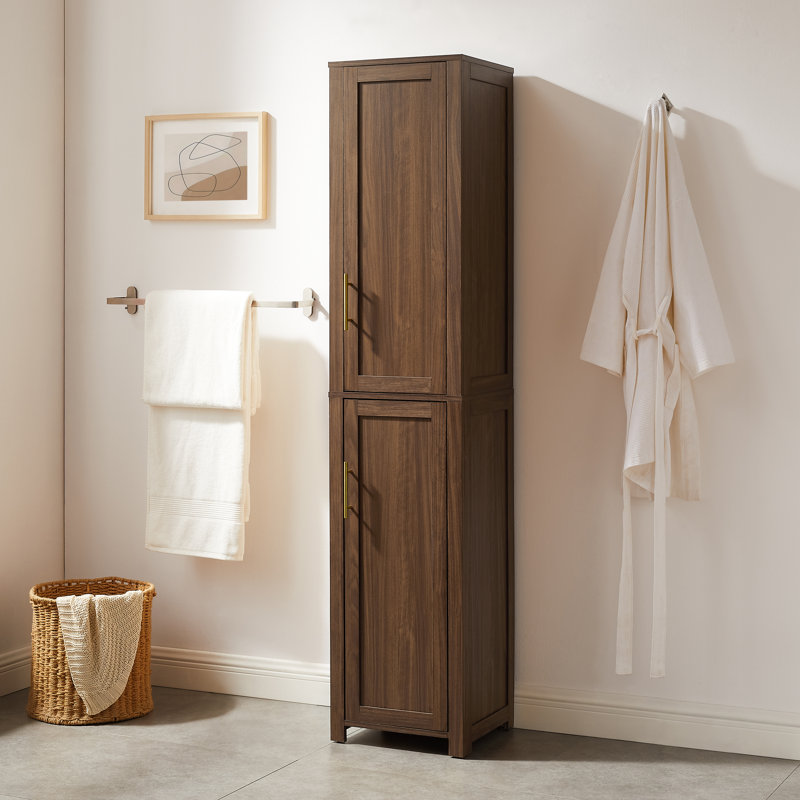 Armoire de rangement en lin Savannah, Walnut