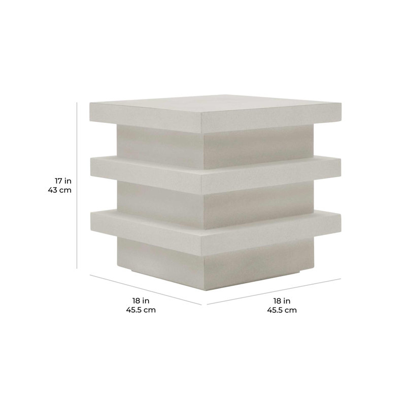 Provenance Signature Outdoor Square Coffee Table, 18" x 18" x 15"