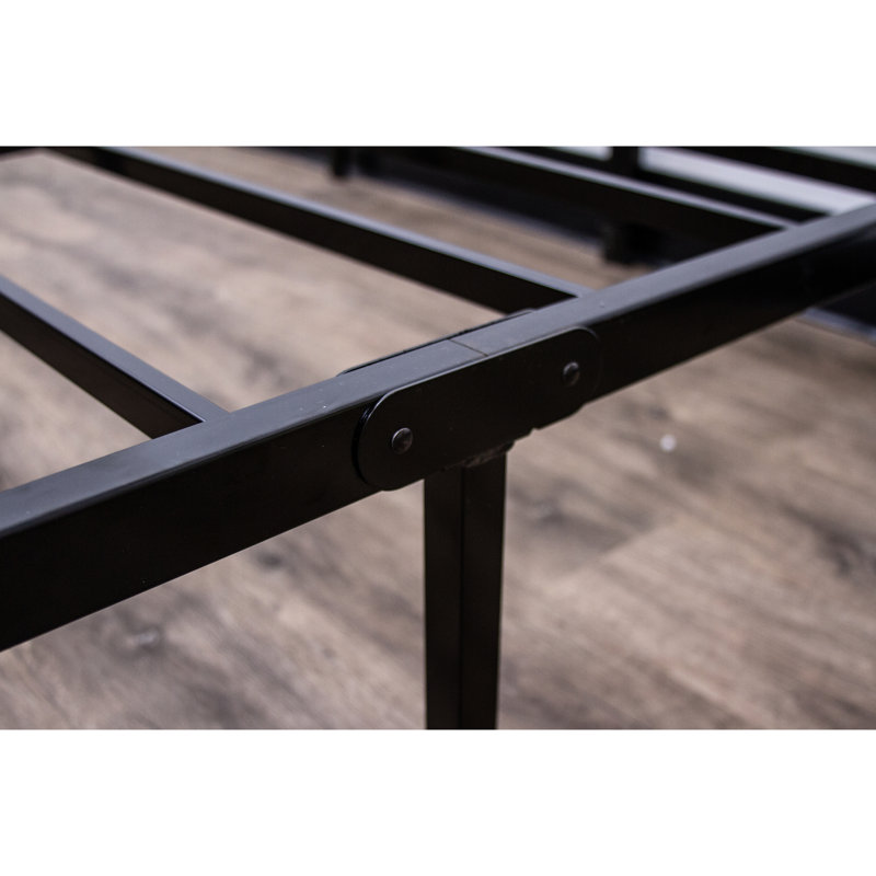 Modern Full Black Steel Platform Bed Foundation, To Hold 2000 Pounds, 14 In High, Full