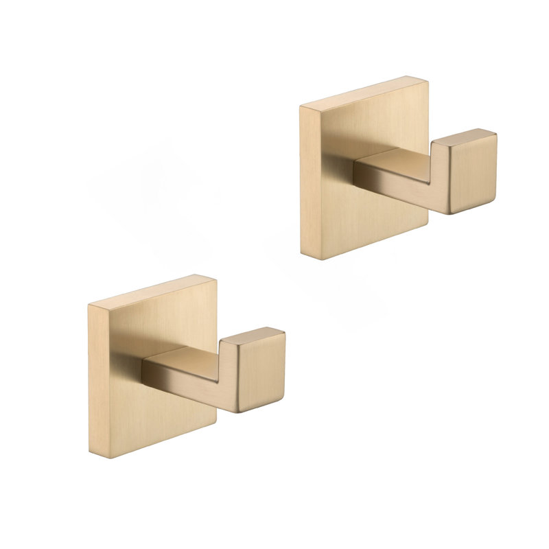 2 Pack Wall-Mounted Stainless Steel Bathroom Towel Hooks/Coat Hooks For Bathroom, Bedroom, Kitchen, Chrome