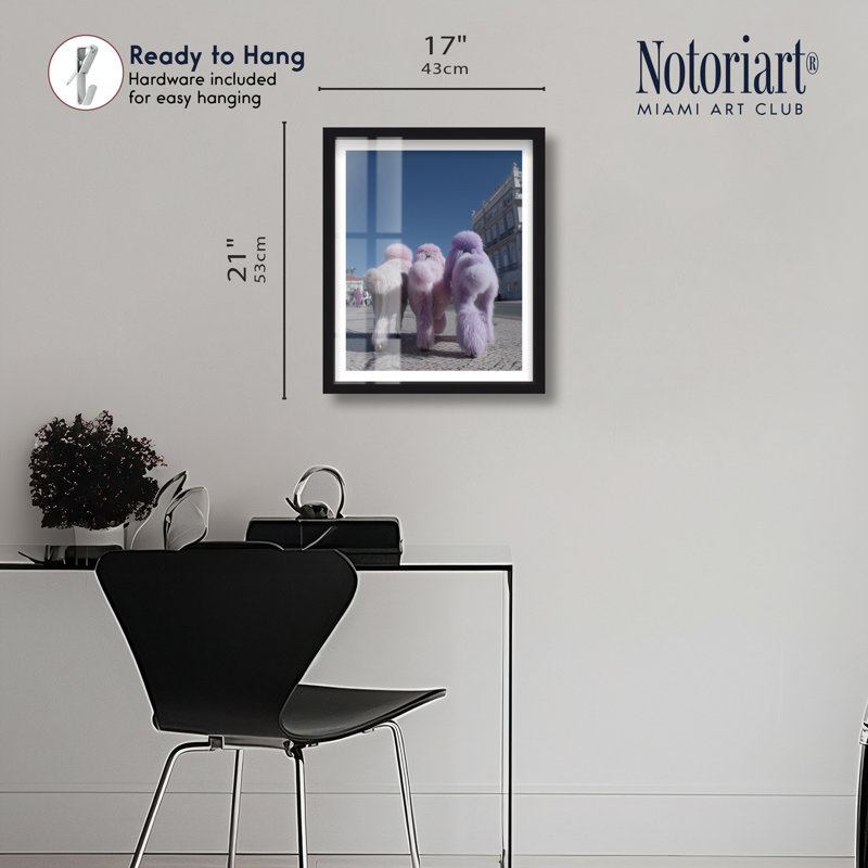 Décoration murale amusante «Bubblegum Besties Shadowbox» par Notoriart, cadre noir, 16 x 20, 21"H x 17"W, Cadre noir
