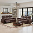 82" W Classic Top-Grain Leather Ergonomic Power Reclining Sofa With USB & Type-C(Set Of 2)