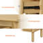 Buffet 3 tiroirs avec pieds en bois massif, chêne-2028138888