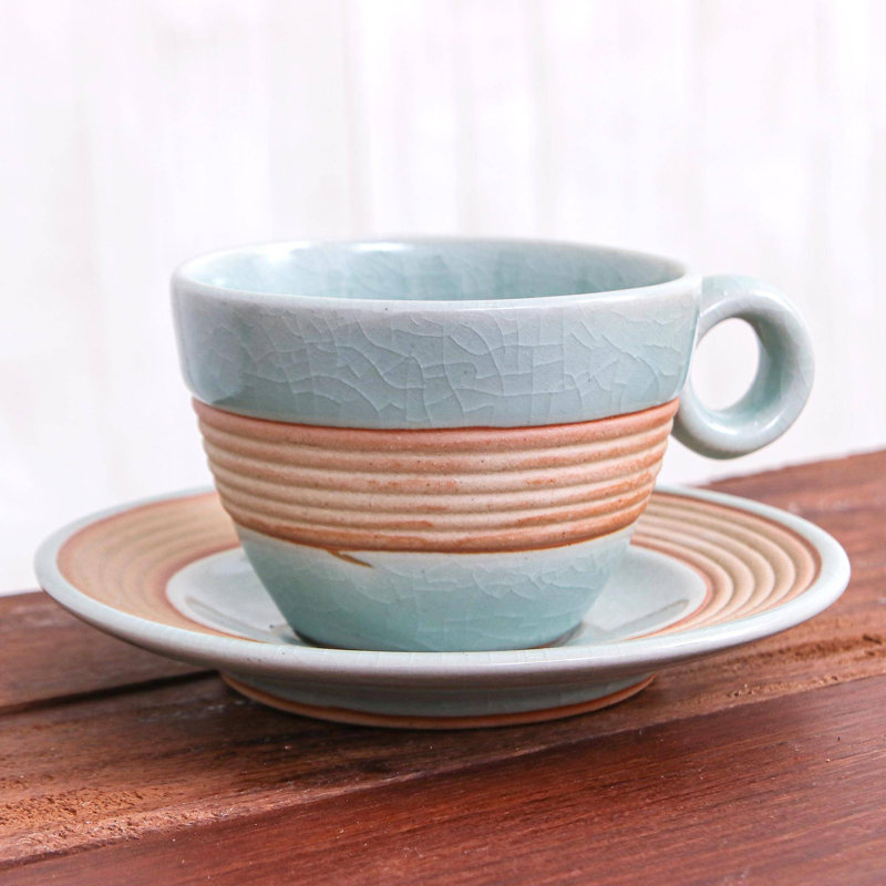 Yiannis Ceramic Teacup and Saucer