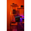 Bureau de jeu de 78,8 po avec lumières à DEL, huche et tablettes de rangement, grand bureau d'ordinateur avec support pour écran, poste de travail de jeu PC pour le salon de la chambre à coucher, blanc-2048166495