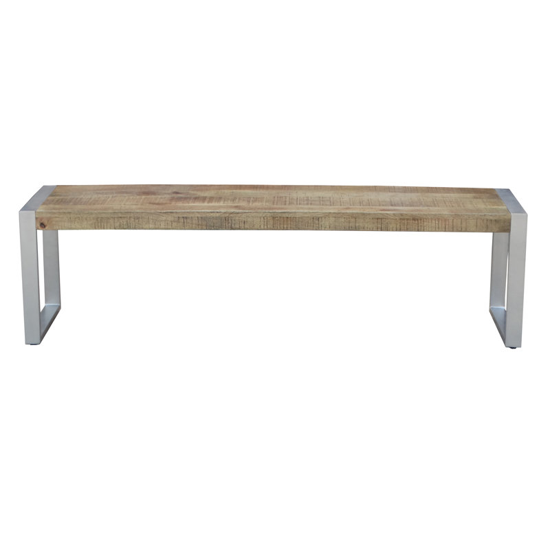 Alessia Solid Wood Bench, 17.75" H x 60" W x 15.75" D